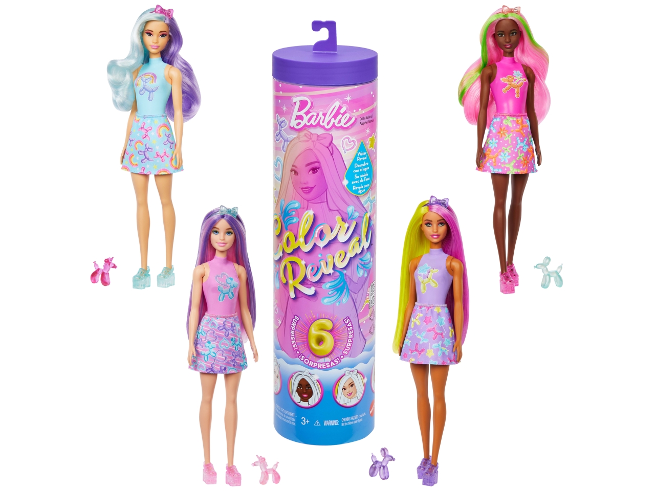 BARBIE COLOR REVEAL BALLON ANIMALS JFV58-0