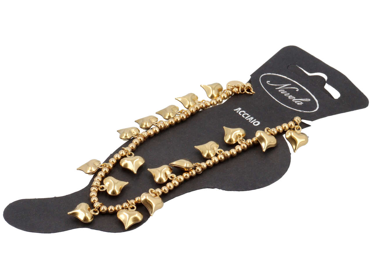 CAVIGLIERA C/CUORICINI A SONAGLIO ORO KDC112G