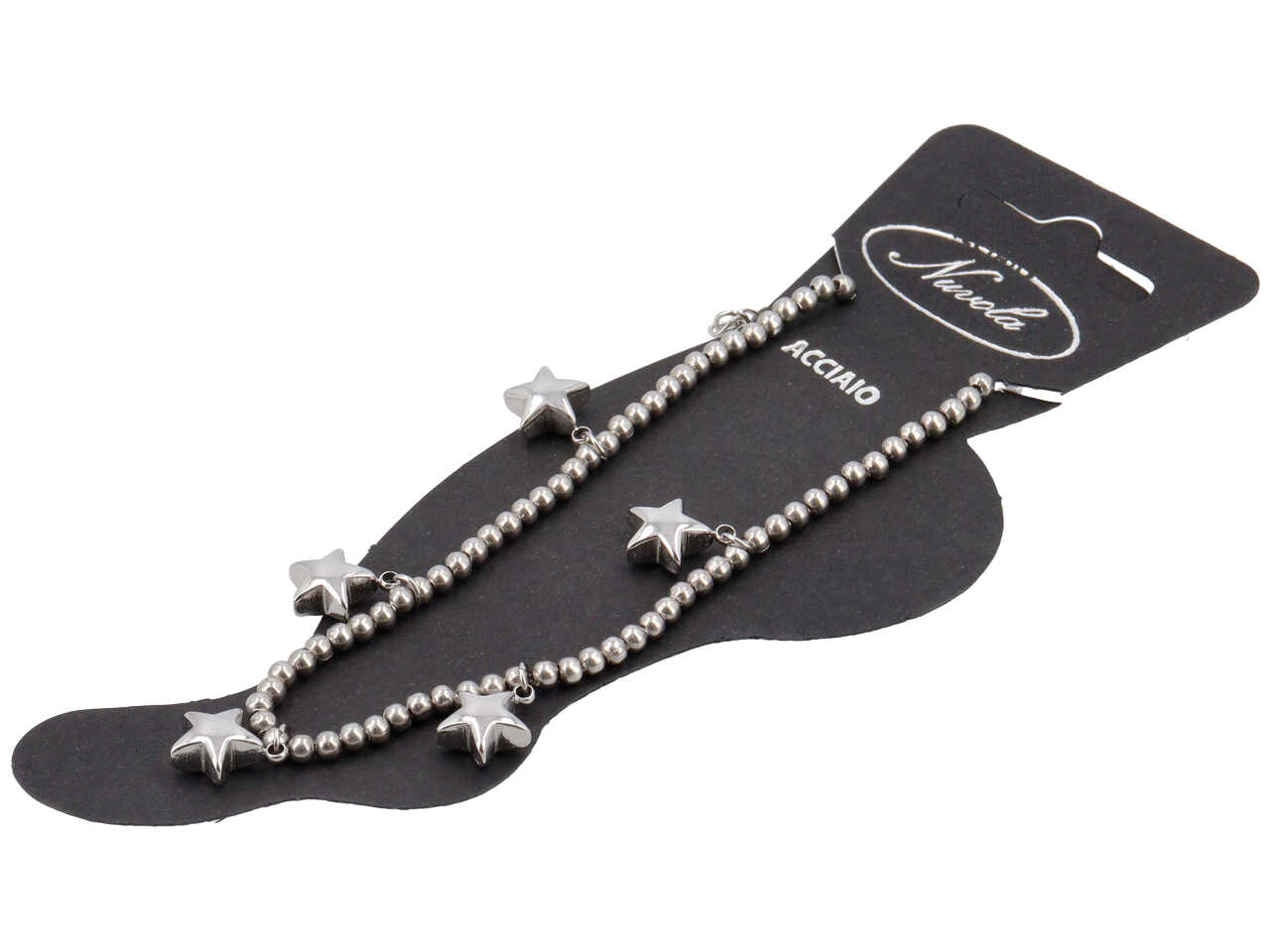 CAVIGLIERA C/SFERE 4MM E STELLINE KDC113S