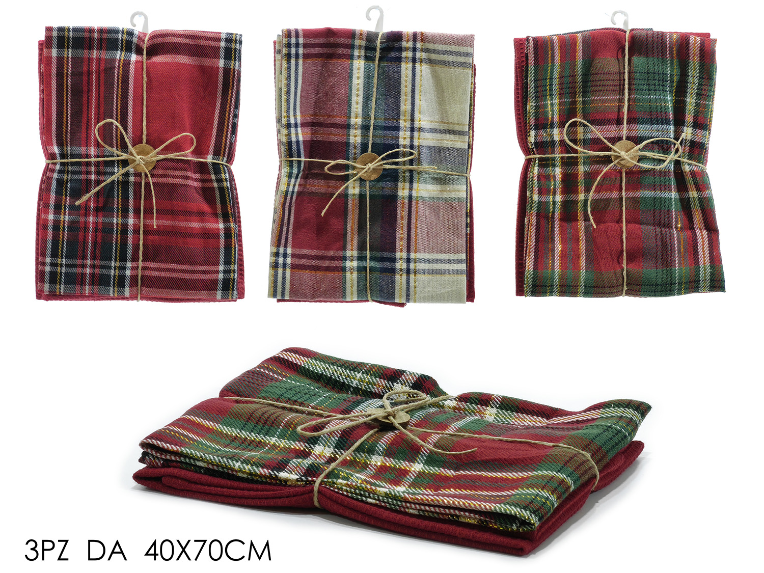 CANOVACCIO 40X70CM 2PZ SCOZZESE 3ASS. 425016 CANOVACCIO 40X70CM 2PZ SCOZZESE 3ASS. 425016