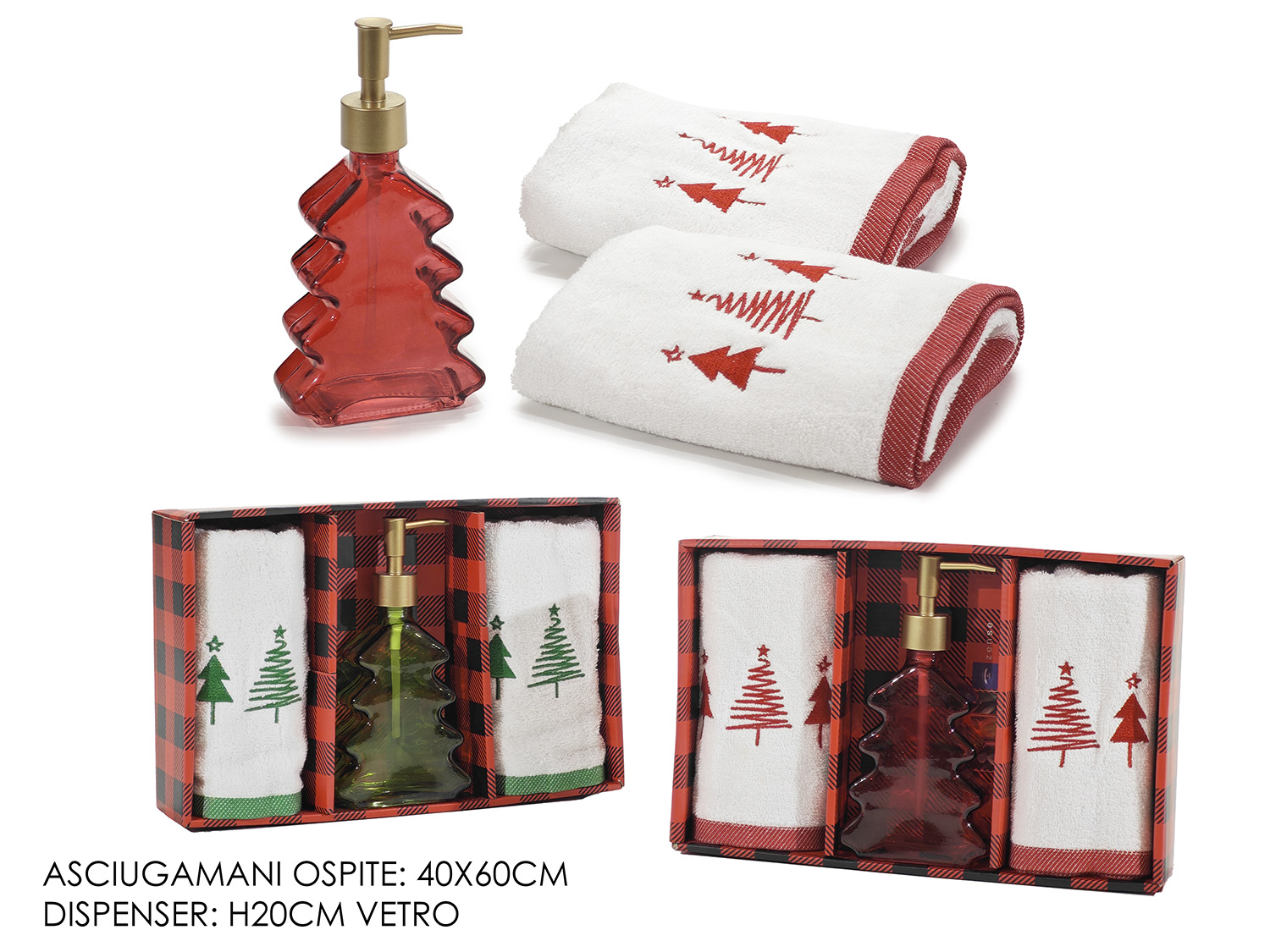 ASCIUGAMANI SET 2PZ C/PORTASAPONE 2ASS. 438500