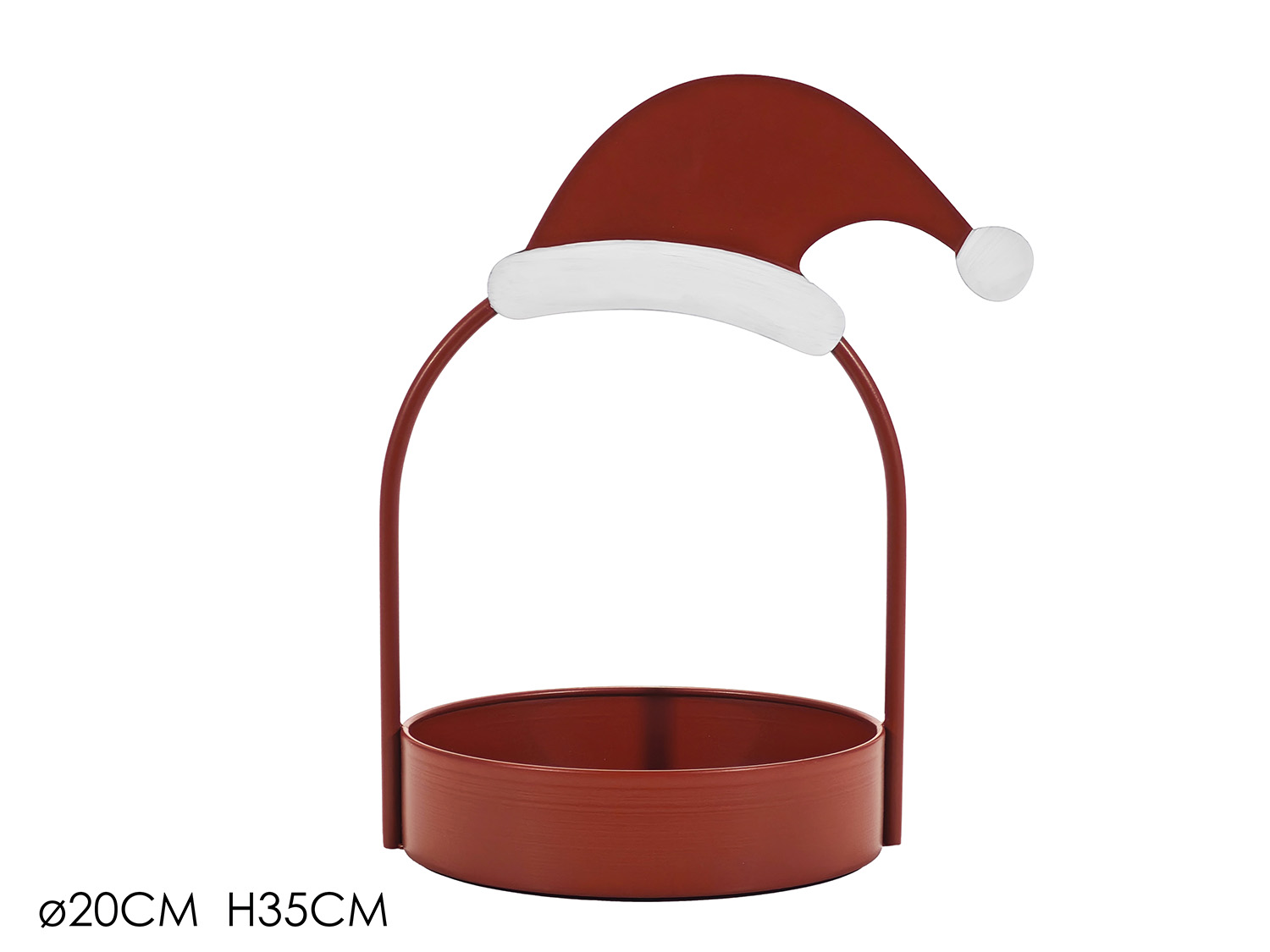 VASSOIO C/CAPPELLO BABBO N. H.33CM ROSSO 435424