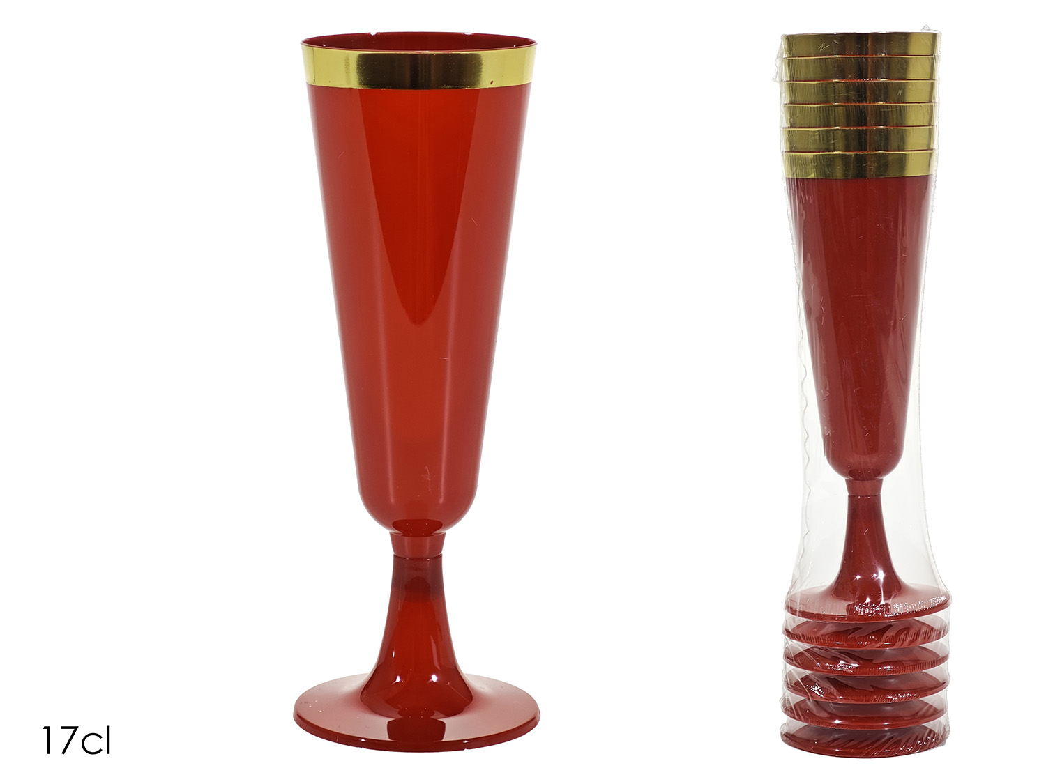 CALICI 17CL ROSSO C/BORDO ORO 6PZ 491998 CALICI 17CL ROSSO C/BORDO ORO 6PZ 491998
