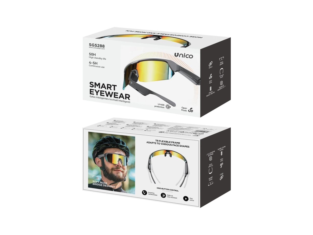 OCCHIALI MUSICALI BLUETOOTH INTELLIGEN. AIGO652882