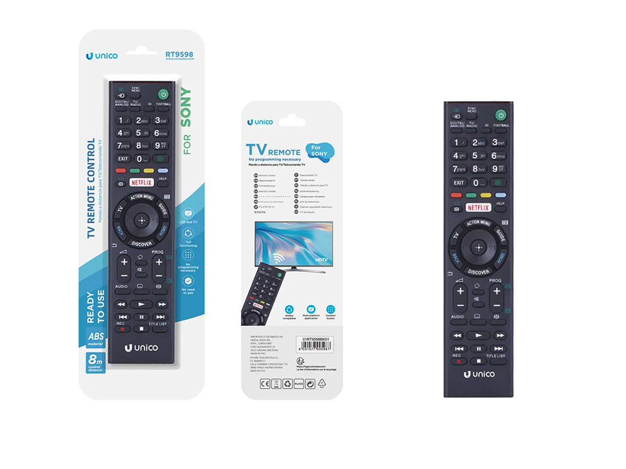 TELECOMANDO TV SONY(UNICO,RT9598,NERO) AIGO995987