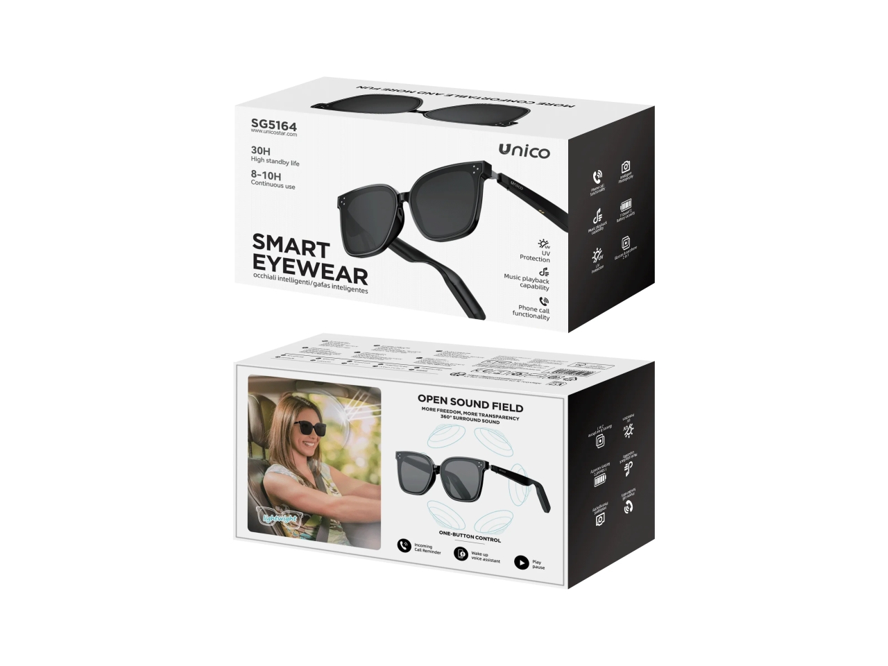 OCCHIALI MUSICALI BLUETOOTH INTELLIGEN. AIGO651649