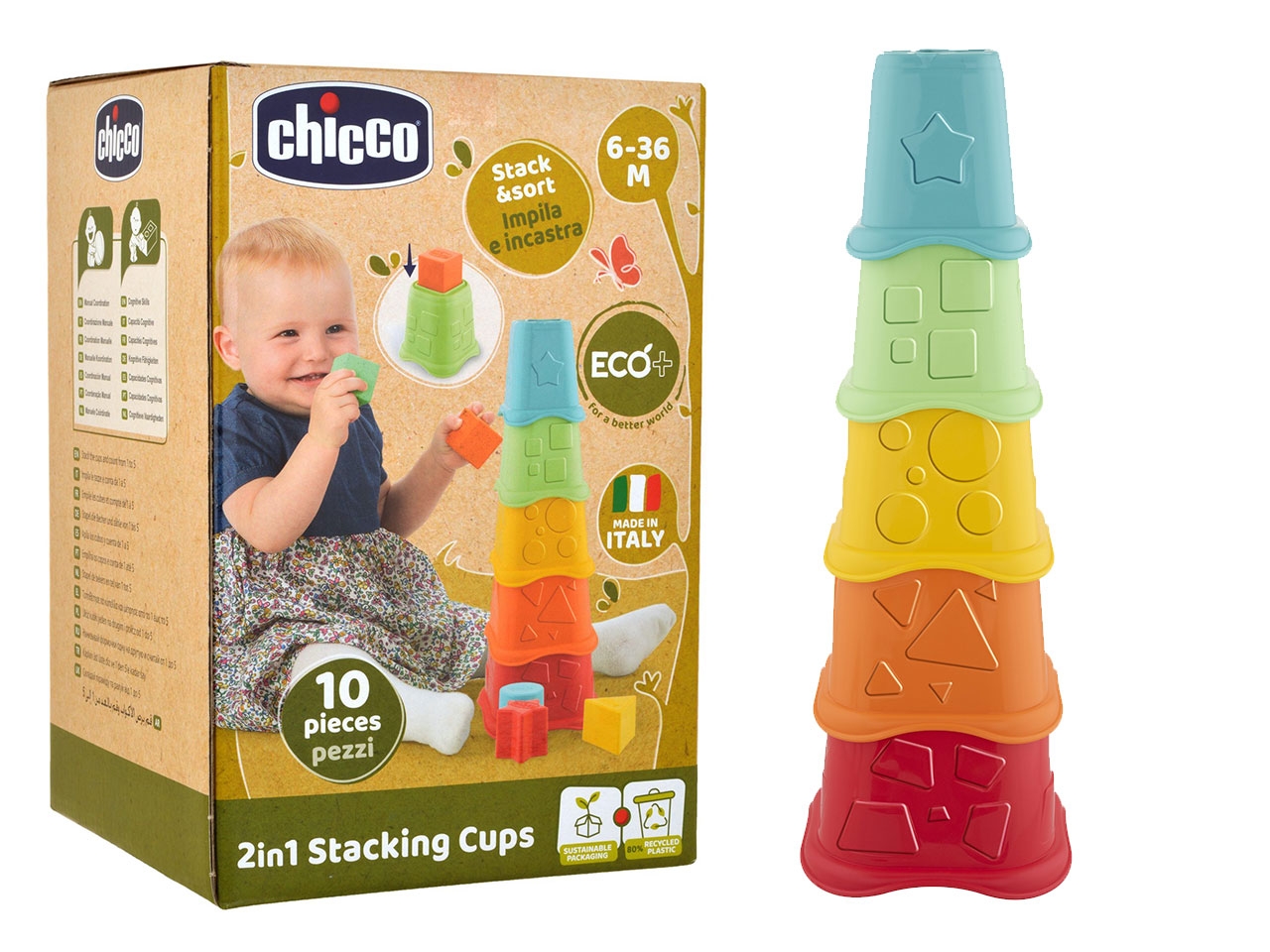 CHICCO GIOCO 2IN1 TAZZE IMPILABILI 00009373000000