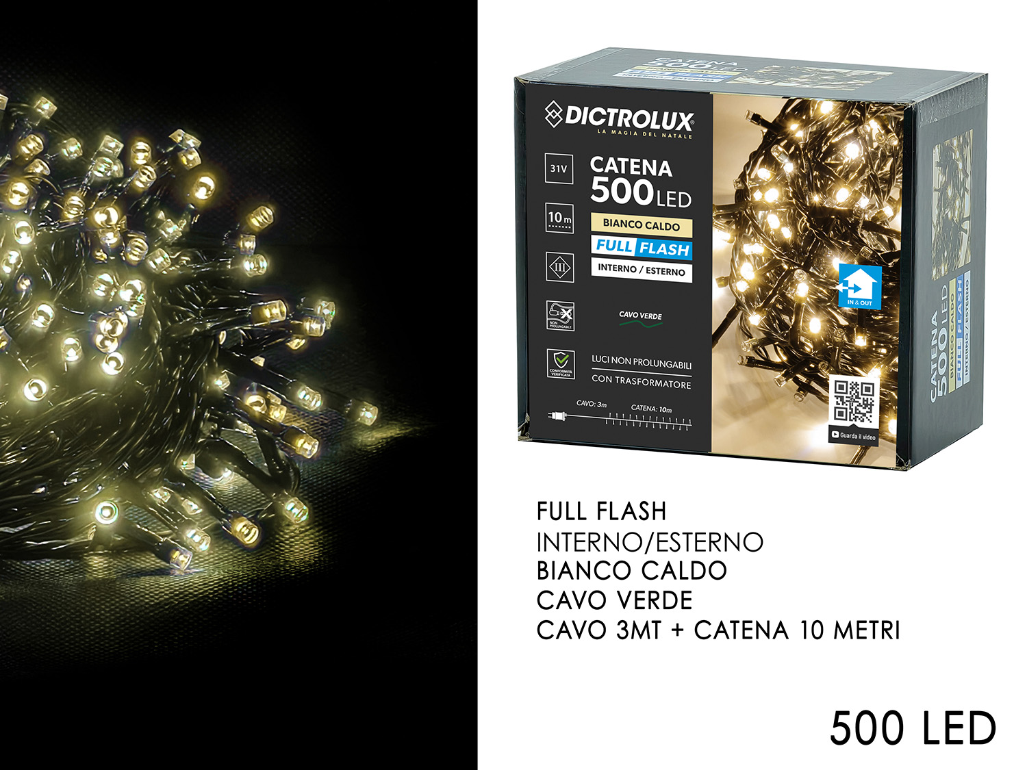 CATENA 500 LED FLASH B.CALDO U.E.450250 CATENA 500 LED FLASH B.CALDO U.E.450250