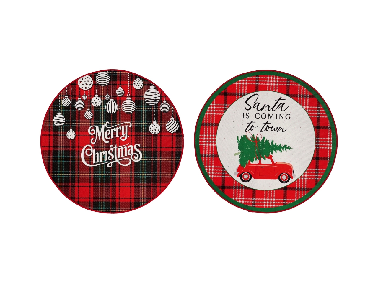 TAPPETO TONDO NATALIZIO 80CM 113978