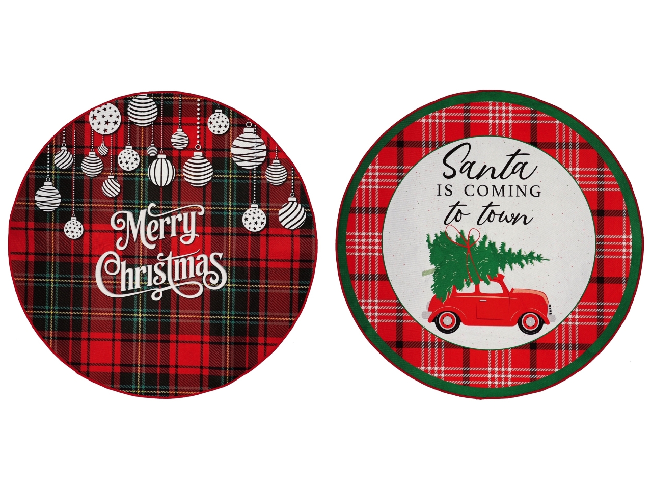 TAPPETO TONDO NATALIZIO 100CM 113979