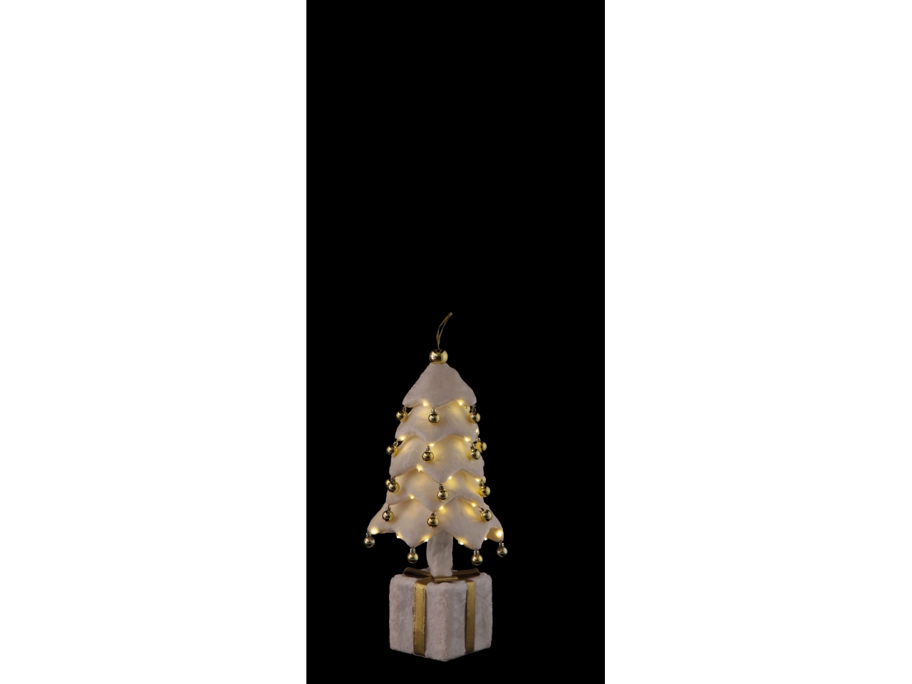 ALBERO 70CM C/44LUCI BIANCO/ORO 115425