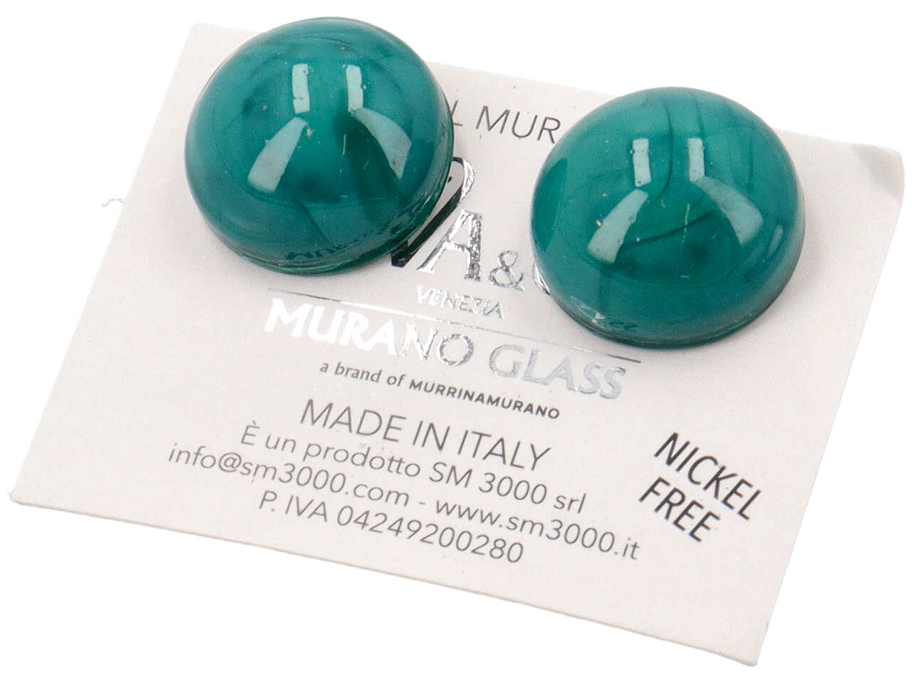 ORECCHINI LOBO CABOCHON PASTELLO PETROLIO VM058100