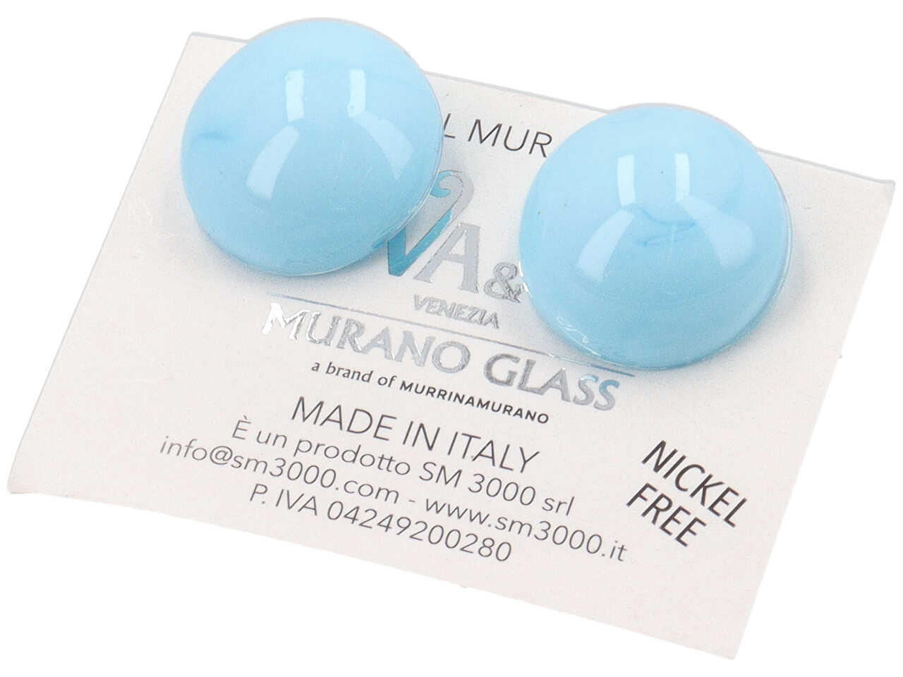 ORECCHINI LOBO CABOCHON PASTELLO CELESTE VM0581031