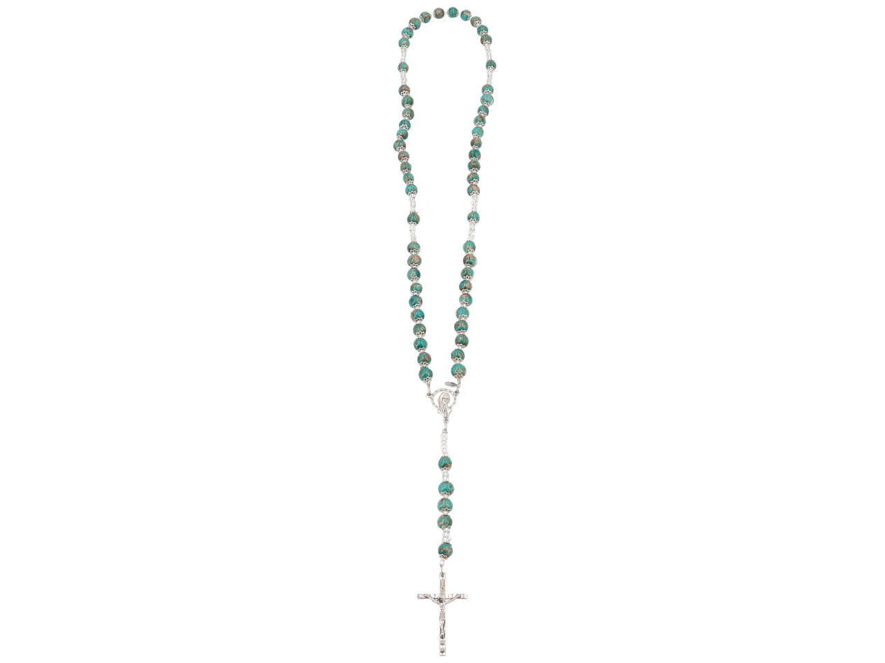 ROSARIO PERLE D.8MM AVVENT.ARG.PETROLIO VM0800009