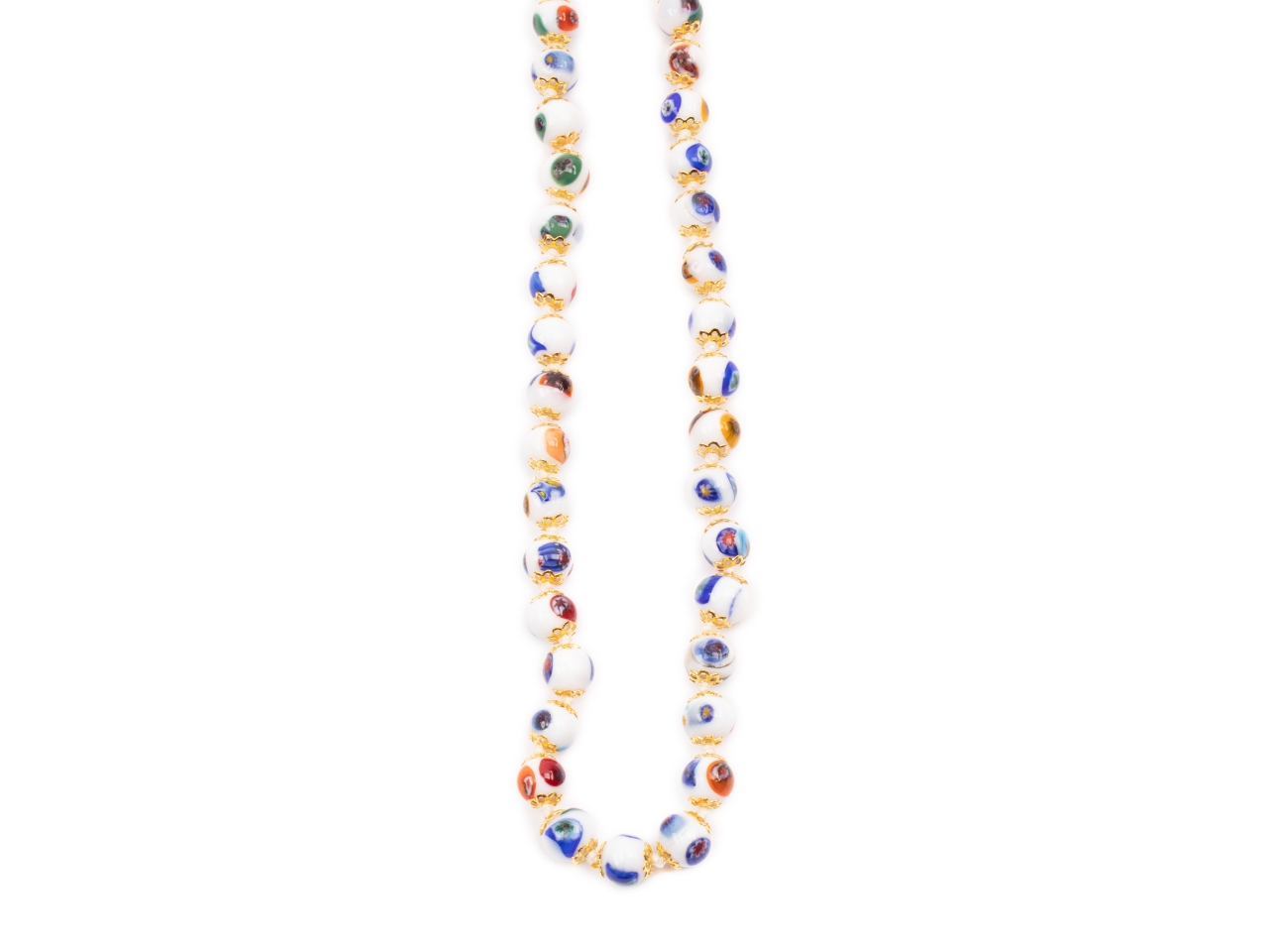 COLLANA 59 PERLE MOSAICO D.8MM OROBIANCO VM0809022 COLLANA 59 PERLE MOSAICO D.8MM OROBIANCO VM0809022