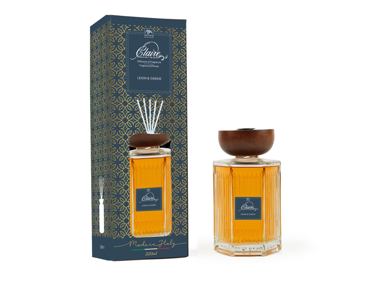 DIFFUSORE C/BACCH. CLARA500ML LEGNI&CASSIS 84067