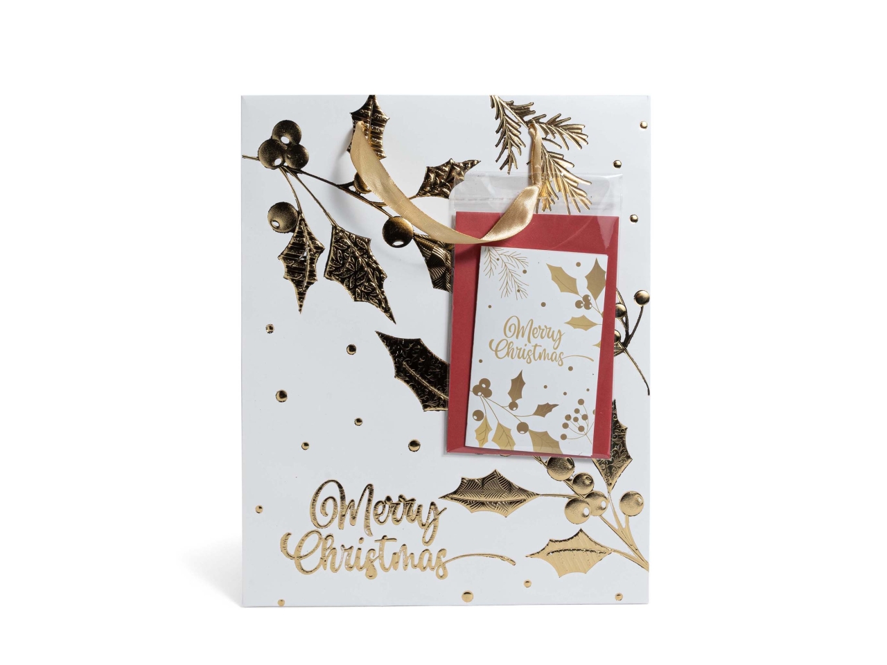 SHOPPERLAMINATA BIANCO/ORO 32X10,5XH.44,5CM85453