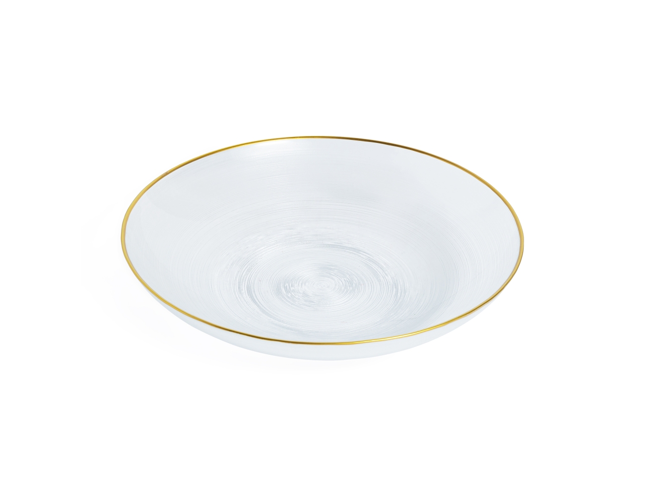 CENTROTAVOLA 30CM IN VETRO TRASPARENTE/ORO 81332