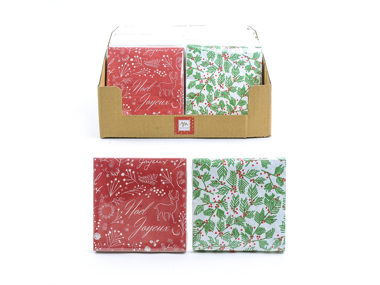 TOVAGLIOLI NATALIZI 25X25CM 20PZ ASS. 65780