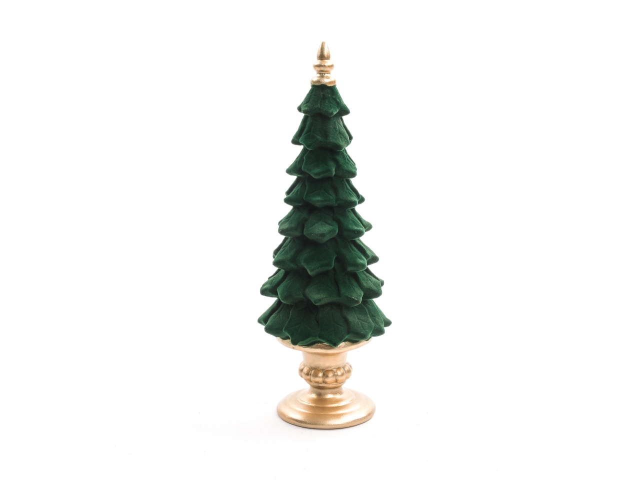 ALBERO 30CM IN RESINA ORO FLOCCATO VERDE 82077