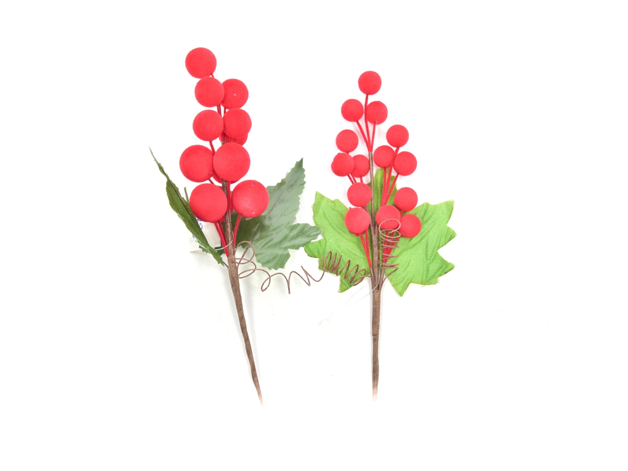 PICK BACCHE FLOCCATE 18CM ROSSE ASS. 57788