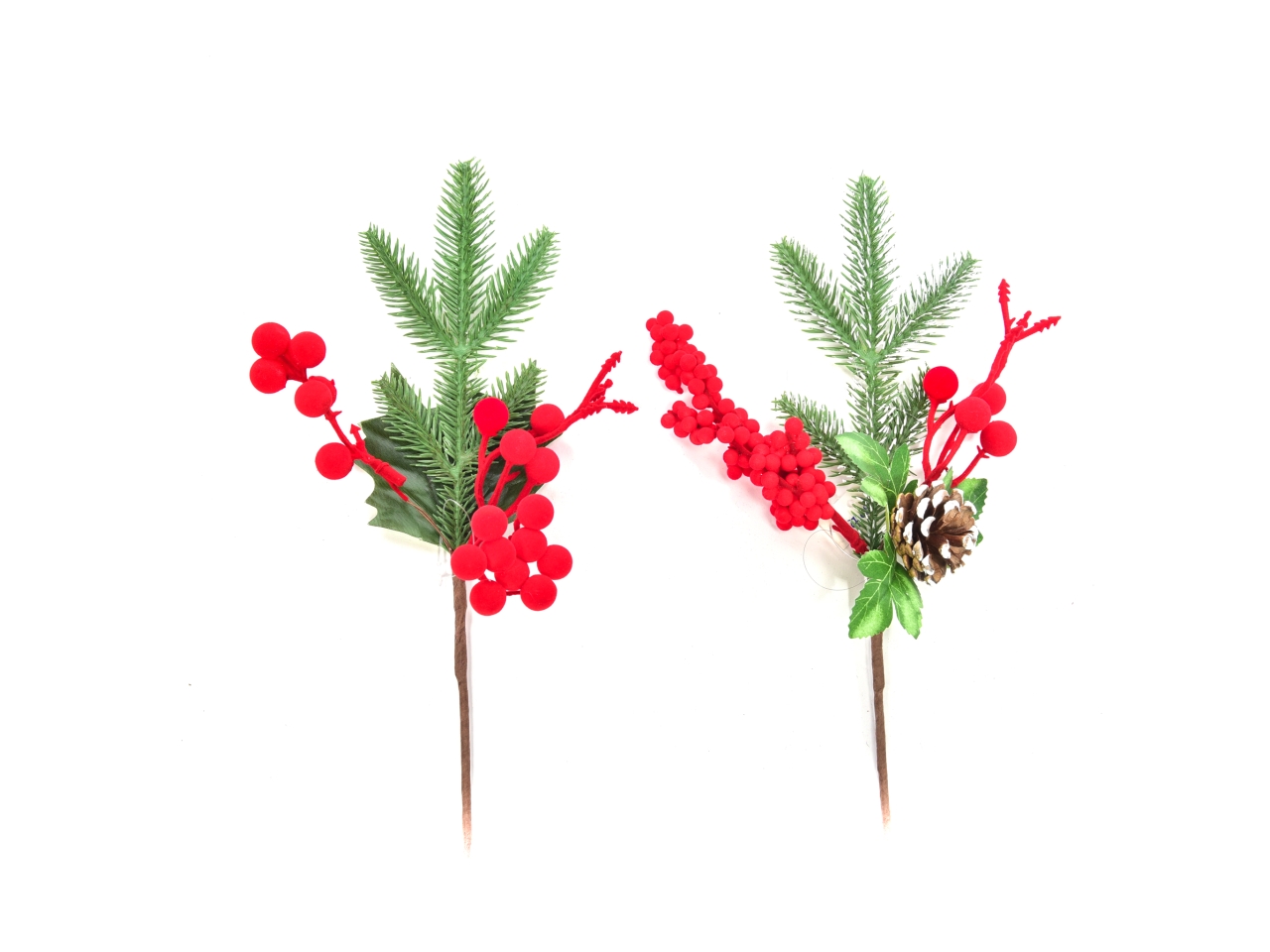 PICK BACCHE FLOCCATE 31CM ROSSO ASS. 57696