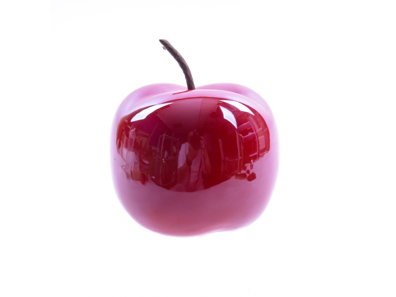 MELA CERAMICA LUCENTE 9,5X9,5XH.11CM ROSSA 74935 MELA CERAMICA LUCENTE 9,5X9,5XH.11CM ROSSA 74935