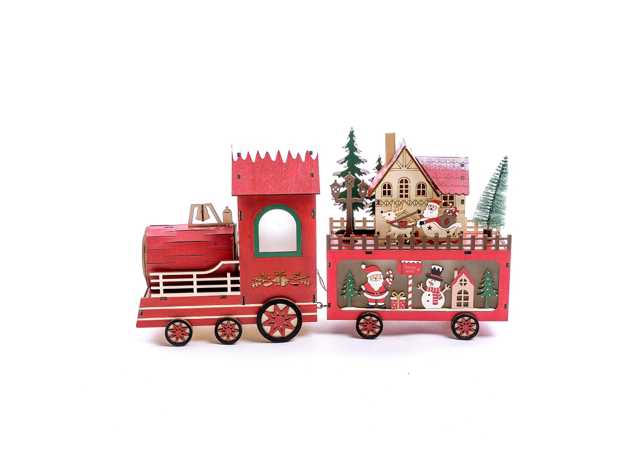 TRENINO IN LEGNO CON LUCI A BATTERIA 19CM 76526