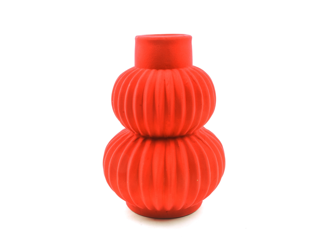 VASO CERAMICA VELLUTO ROSSO 19XH.26CM 60709