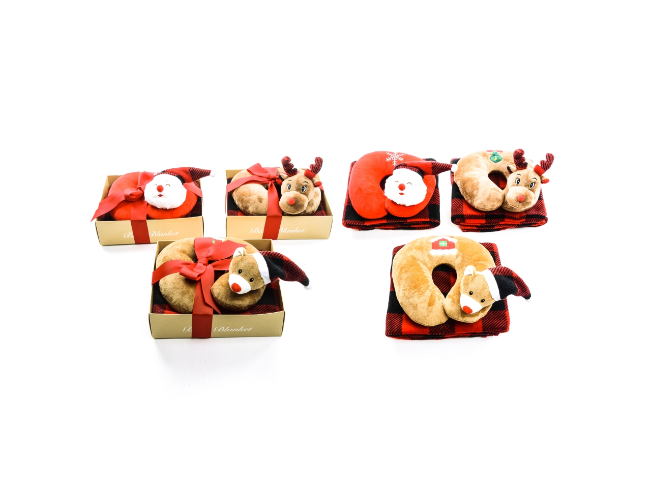 COPERTA 90X75CM C/CUSCINO DA VIAGGIO ASS. 50472