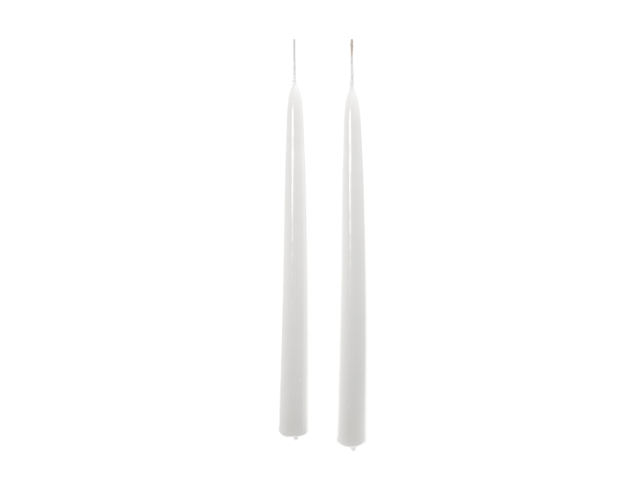 CANDELA STELO 25X2,2CM 2PZ BIANCO LUCIDO  80158
