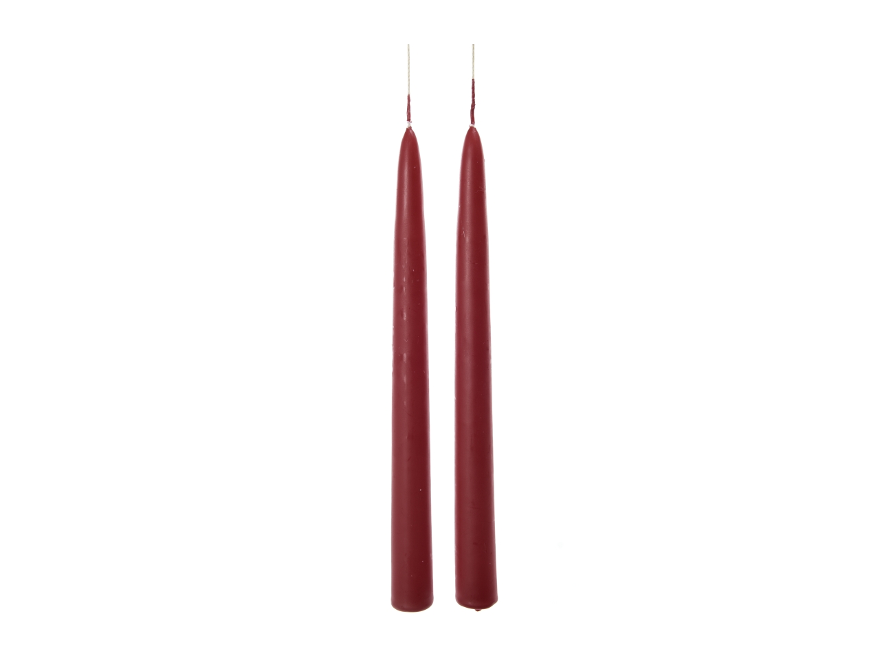 CANDELA STELO 25X2,2CM 2PZ BORDEAUX LUCIDO 80691