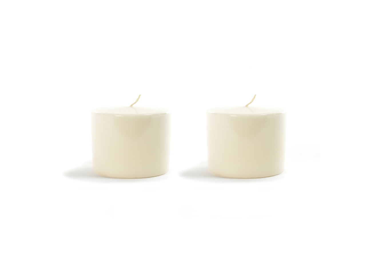 CANDELA PILLAR 3,9X5CM 2PZ AVORIO LUCIDO 80448