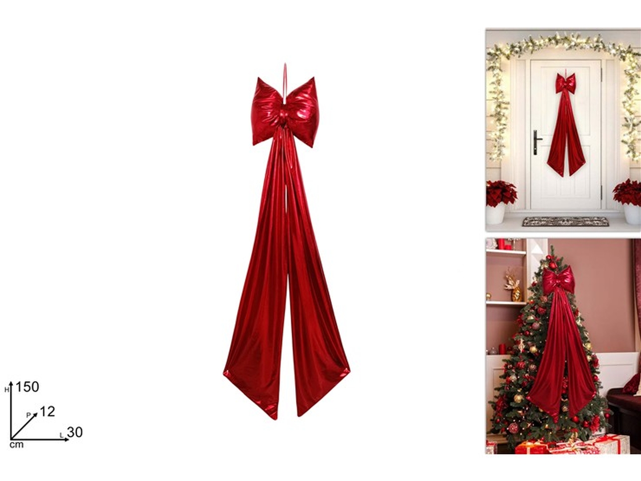 FIOCCO NATALIZIO ROSSO LAMINATO 150CM XNA25009071
