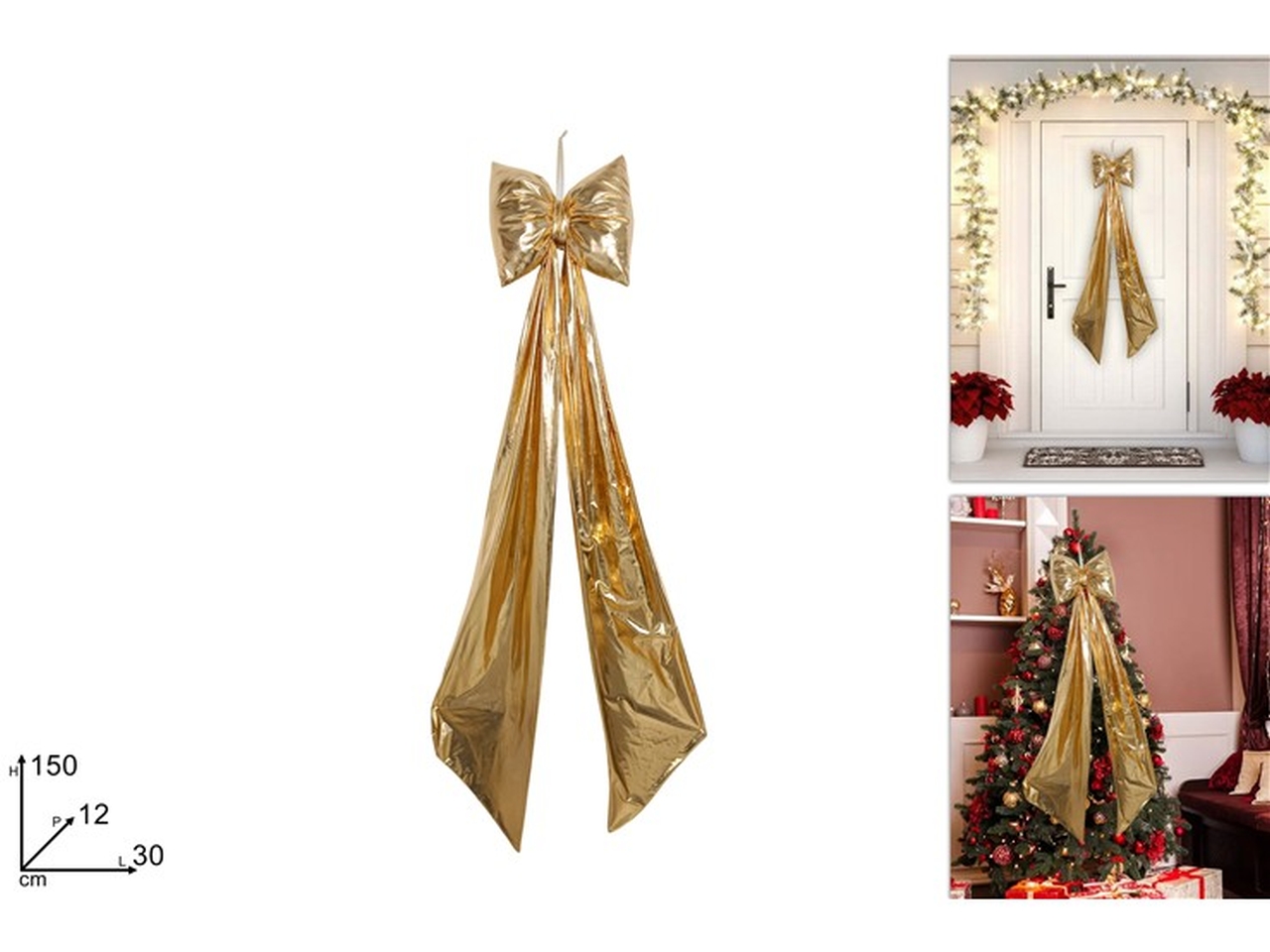 FIOCCO NATALIZIO ORO LAMINATO 150CM XNA25009091