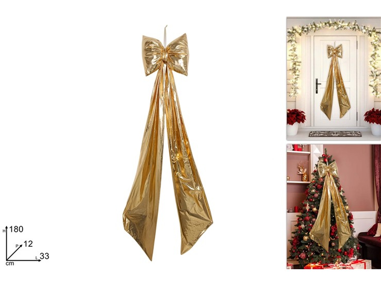 FIOCCO NATALIZIO ORO LAMINATO 180CM XNA25009101