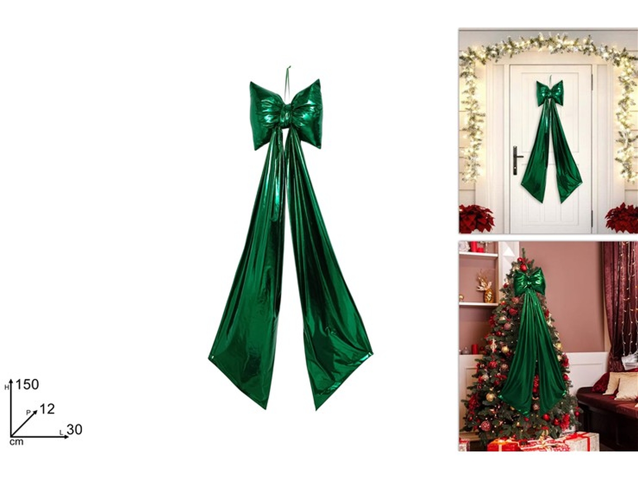 FIOCCO NATALIZIO VERDE LAMINATO 150CM XNA25009131