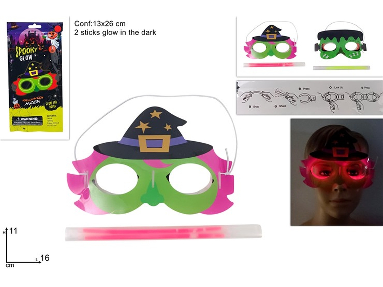 MASCHERA LUMINOSA HALLOWEEN ASS. XHW24001971