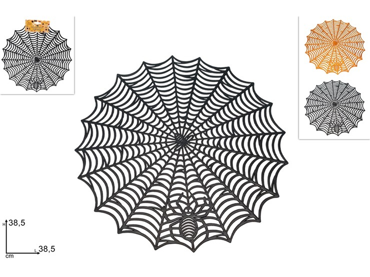 TOVAGLIETTA TONDA RAGNATELA 38,5CM 2 COL. XHW24000