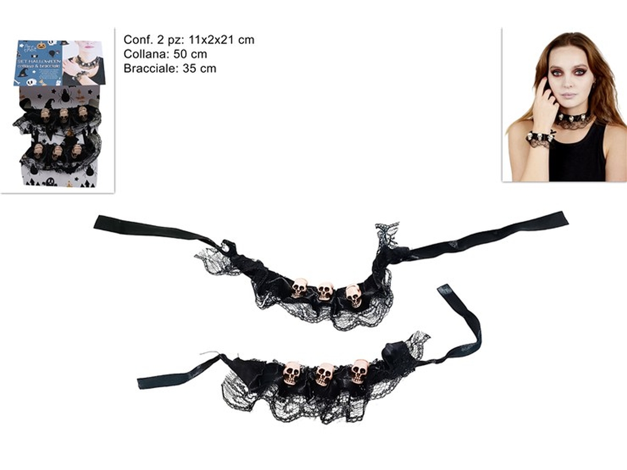 COLLANA E BRACCIALE C/TESCHI XHW23001921