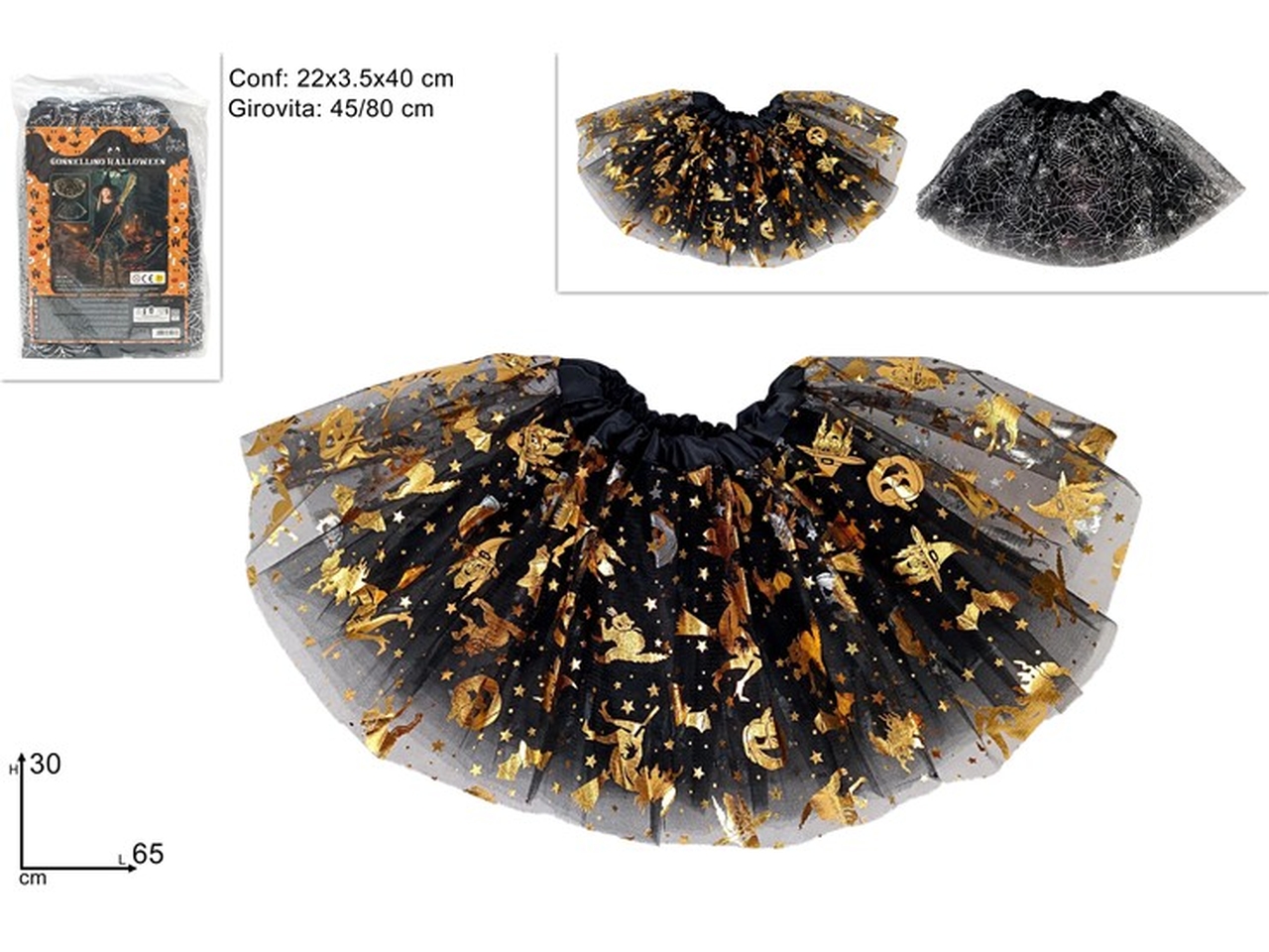 GONNELLINO 30CM HALLOWEEN ASS. XHW24001871 GONNELLINO 30CM HALLOWEEN ASS. XHW24001871
