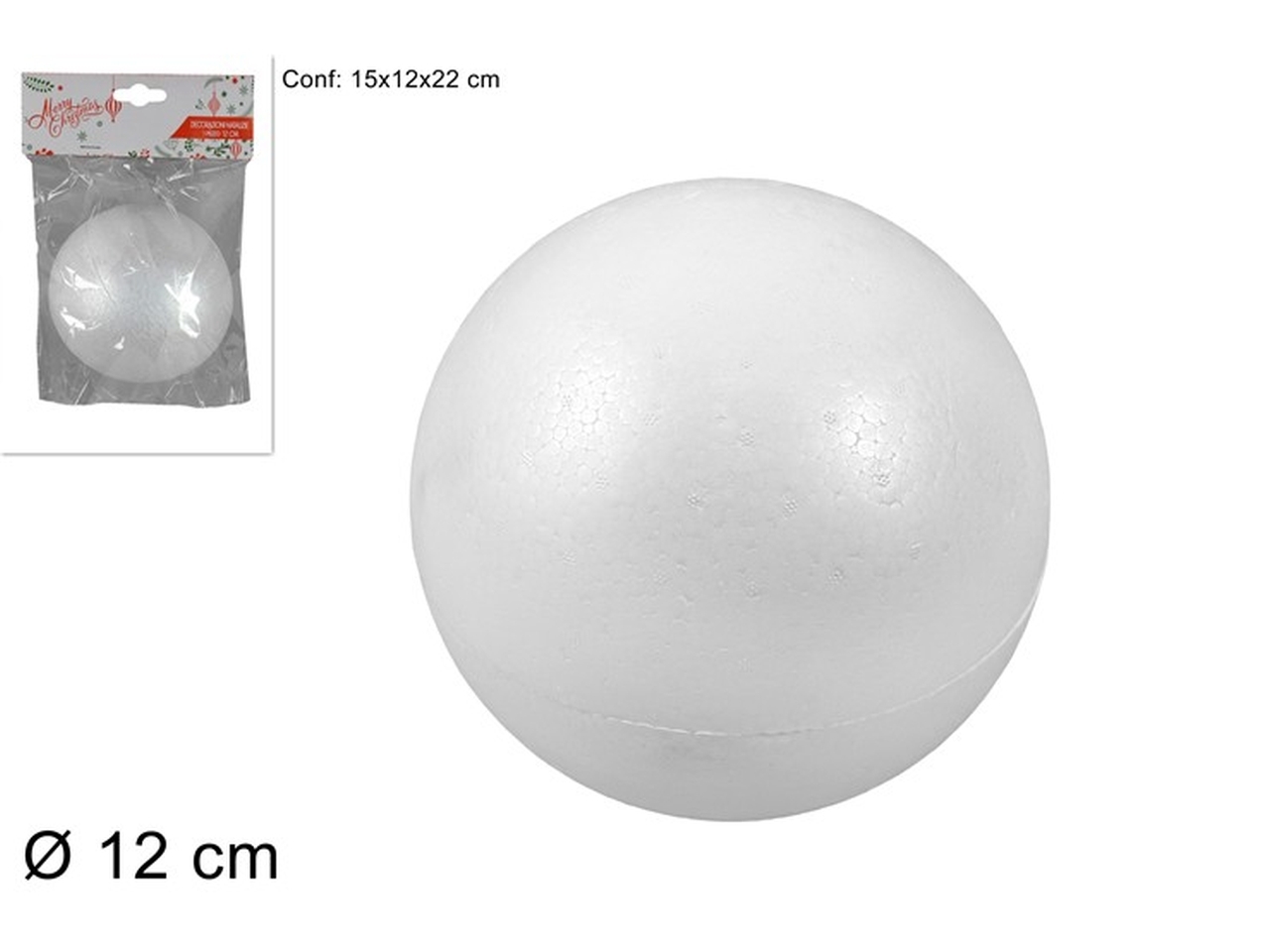 PALLA POLISTIROLO 12CM XNA17007341 PALLA POLISTIROLO 12CM XNA17007341