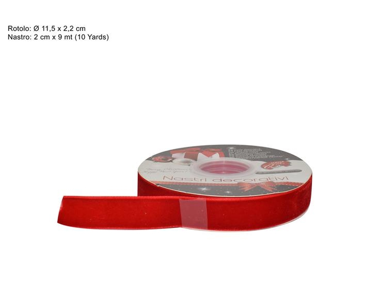 NASTRO VELLUTO 2CMX9MT ROSSO XNA19002731