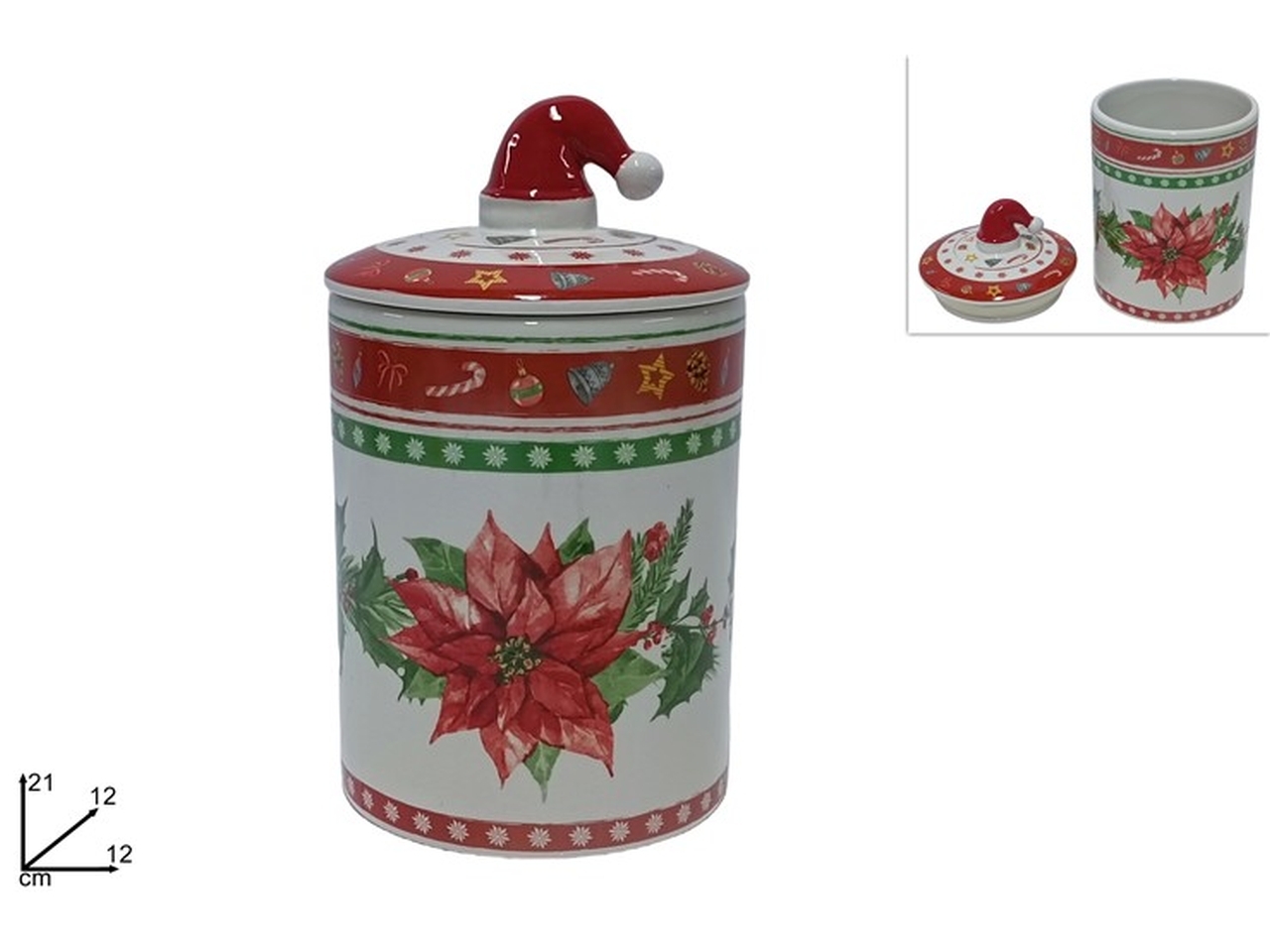 BARATTOLO DEC. STELLA DI NAT. 21X12CMXNA23039981 BARATTOLO DEC. STELLA DI NAT. 21X12CMXNA23039981