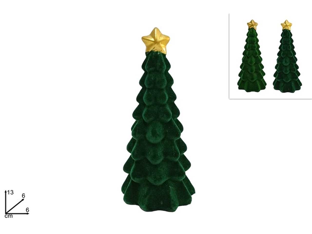 ALBERO 13CM VELLUTO VERDE 2 COL. XNA23045281 ALBERO 13CM VELLUTO VERDE 2 COL. XNA23045281