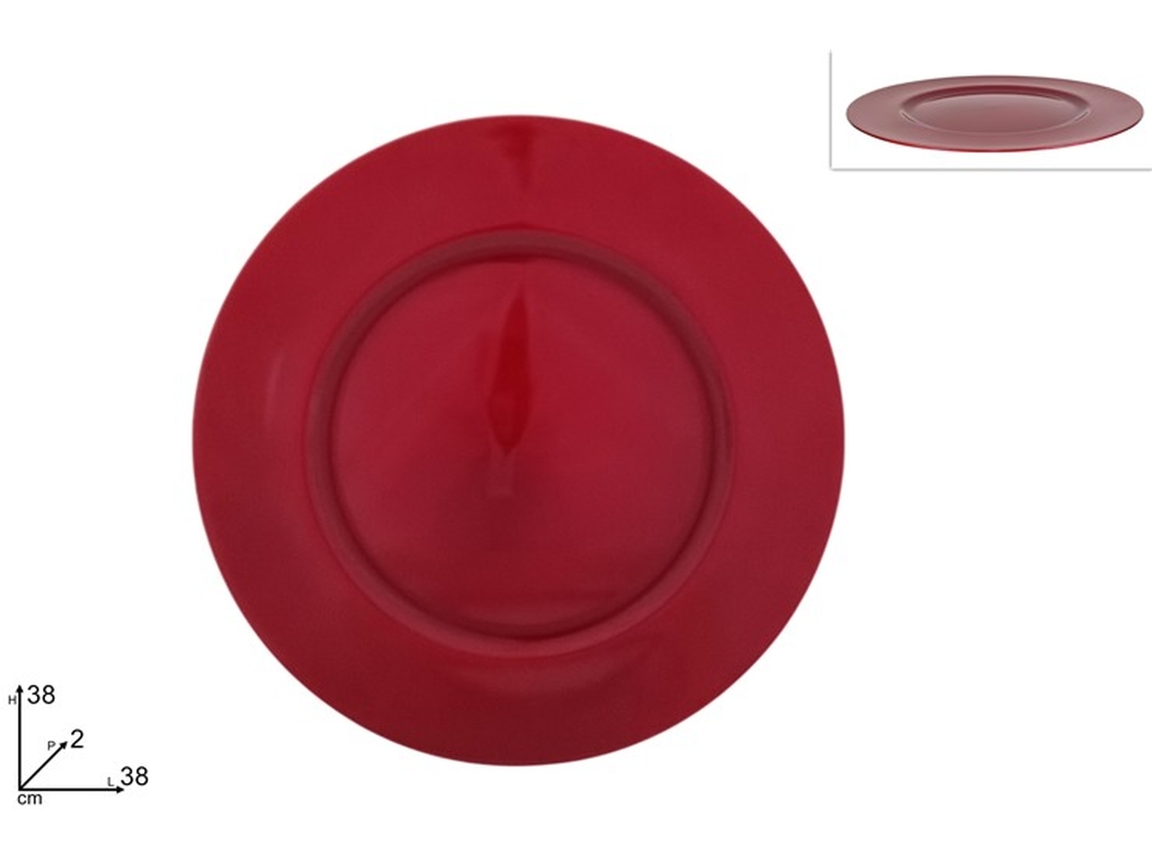 SOTTOPIATTO 38CM ROSSO XNA18015901