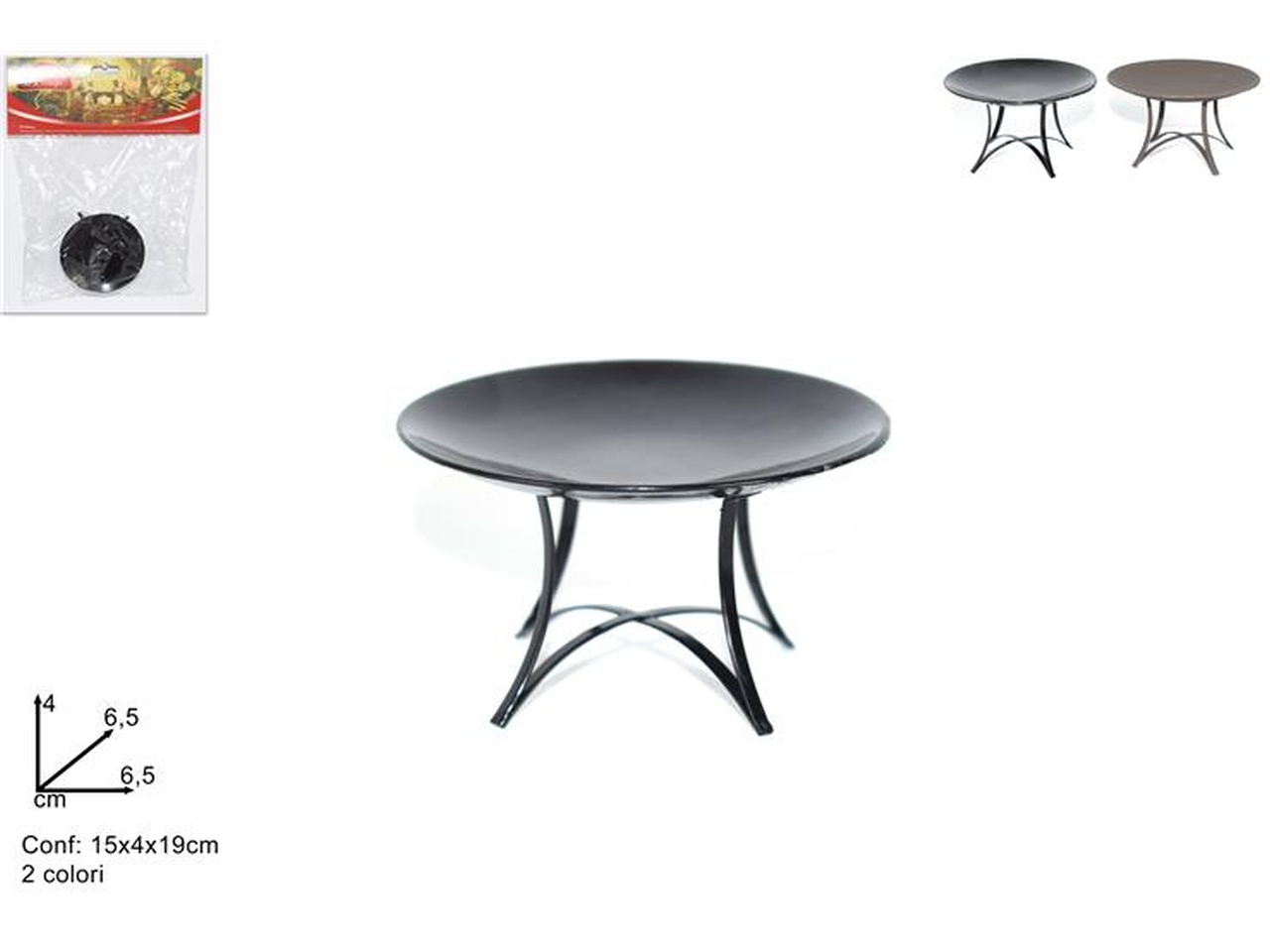 BRACIERE METALLO 6,5X6,5XH.2CM 2COL. XNA19019701