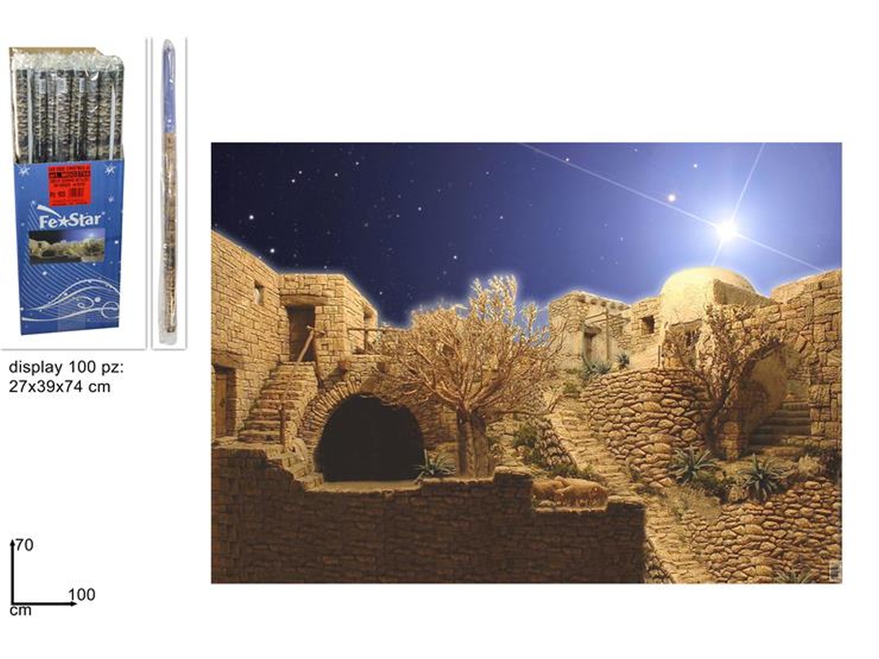 CARTA SCENARIO PER PRESEPE 70X100CM XNA12003221 CARTA SCENARIO PER PRESEPE 70X100CM XNA12003221