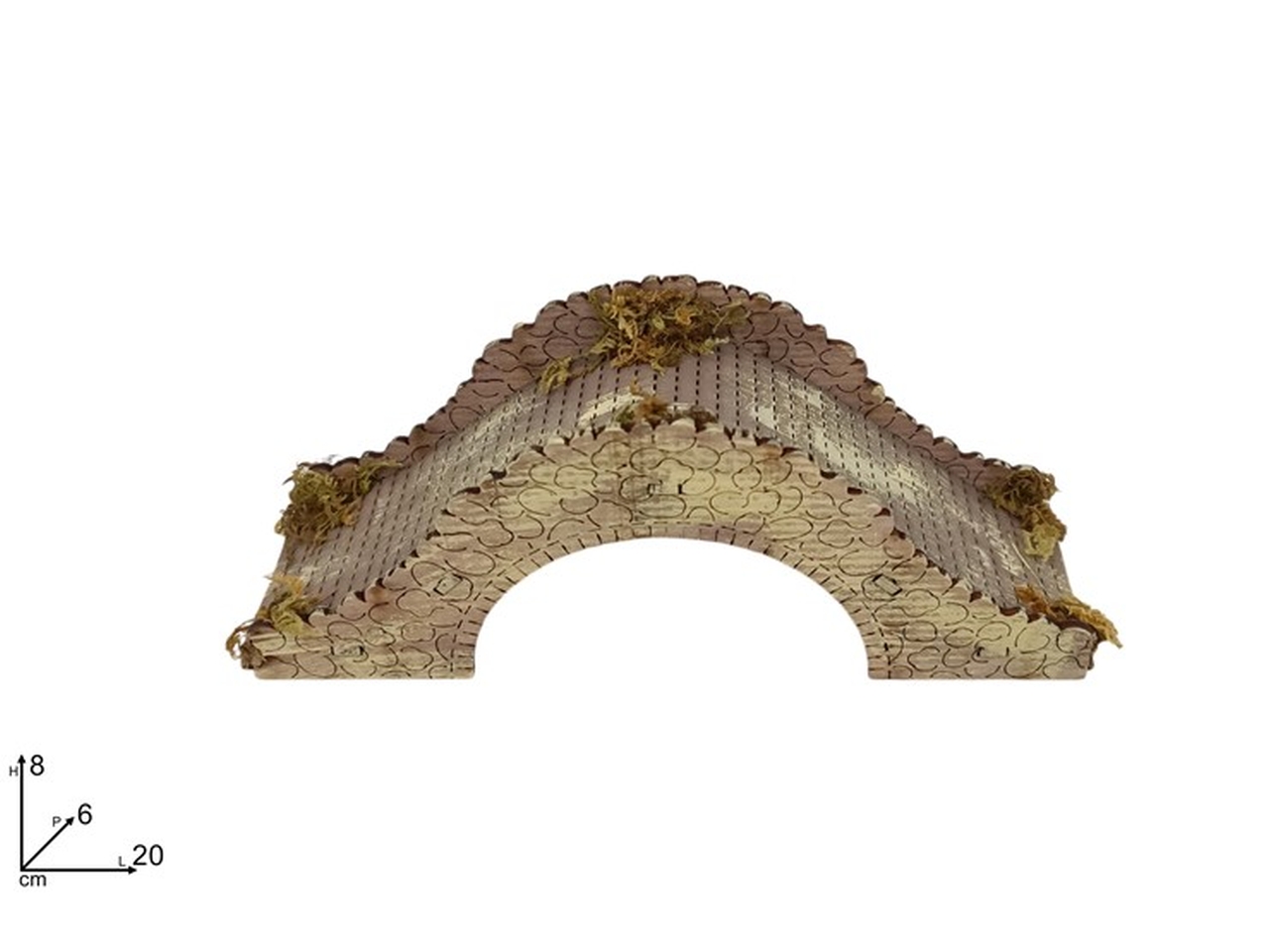 PONTE IN LEGNO C/MUSCHIO 20X8CM XNA24072331 PONTE IN LEGNO C/MUSCHIO 20X8CM XNA24072331