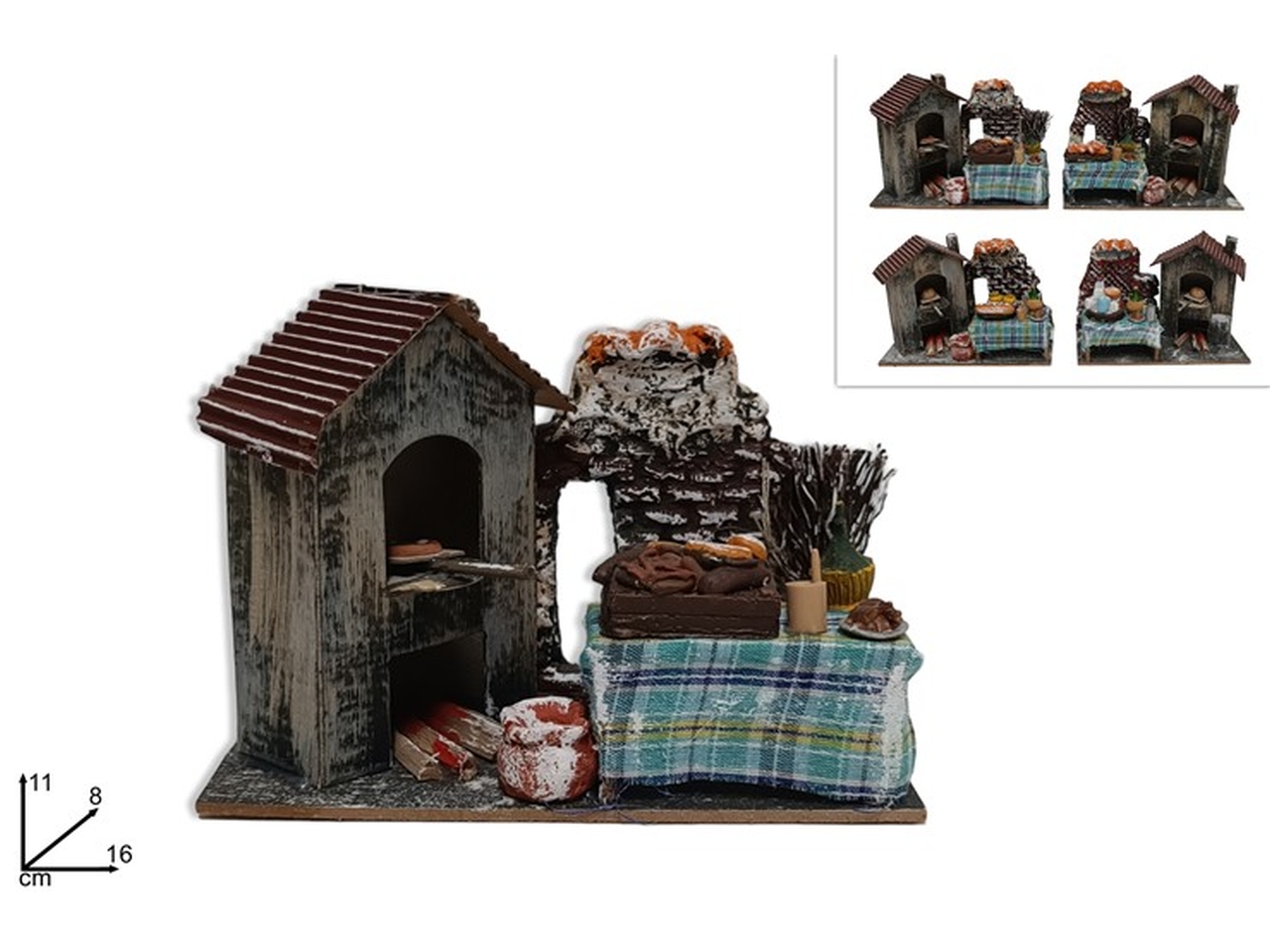 AMBIENTAZIONE FORNO 16X8XH.11CM 4ASS XNA23054001 AMBIENTAZIONE FORNO 16X8XH.11CM 4ASS XNA23054001